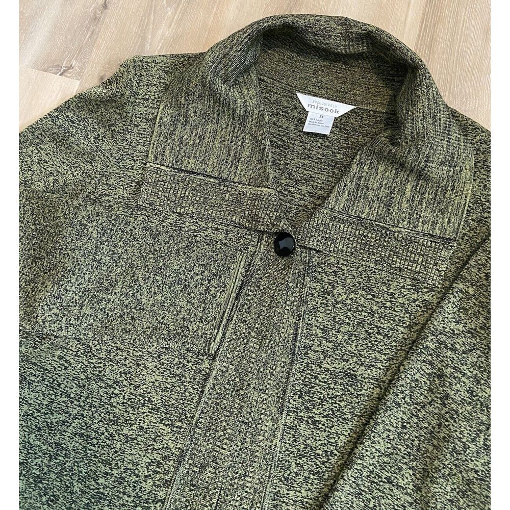 Exclusively Misook Womens Acrylic Sweater Cardigan One Button‎ Collar Medium - Picture 2 of 8